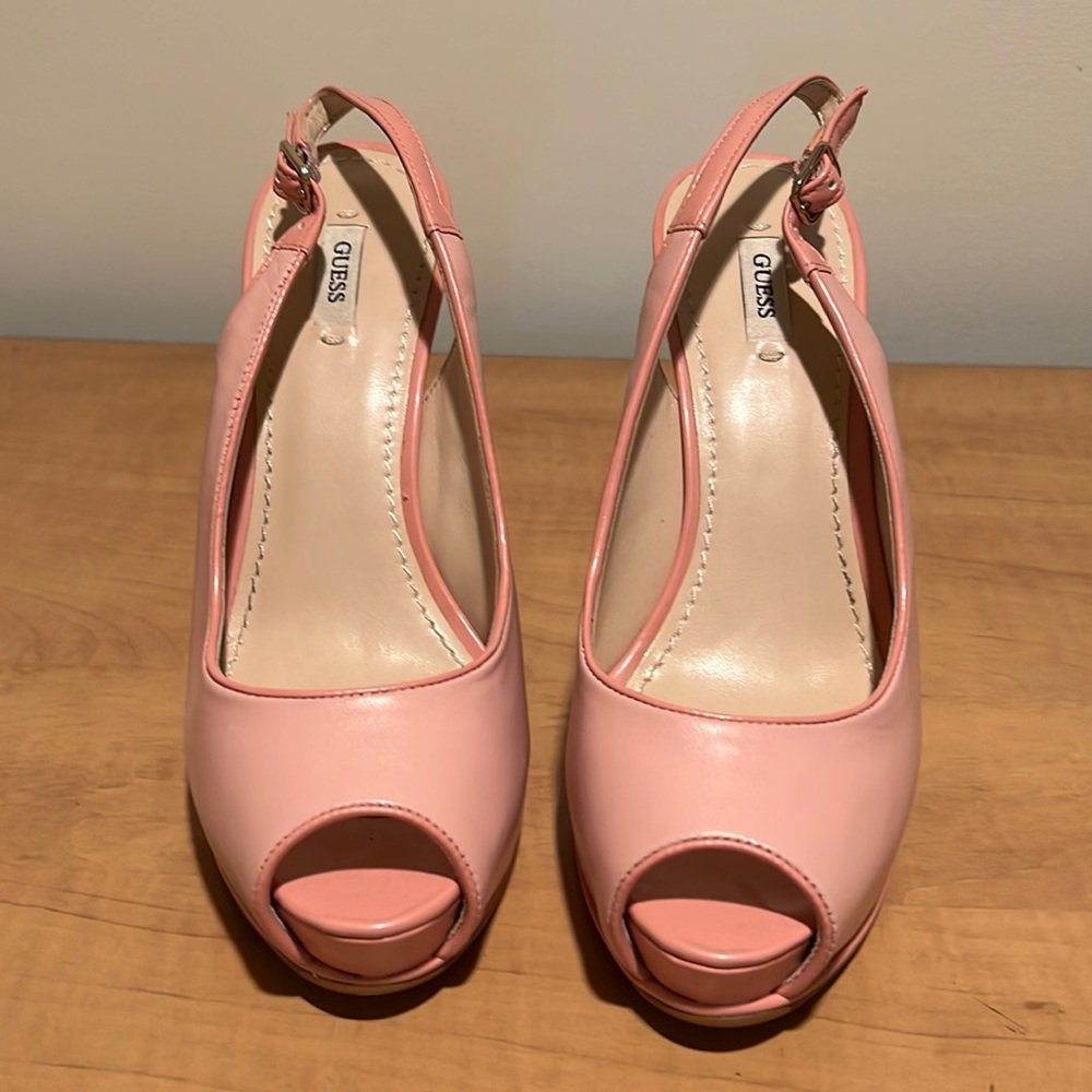 Pink Guess 4.5” Heels with 1” Platform